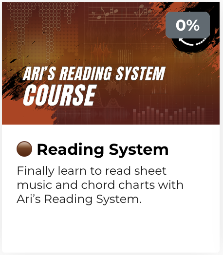 Reading System course on the dashboard