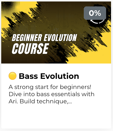 Beginner Evolution course on the dashboard